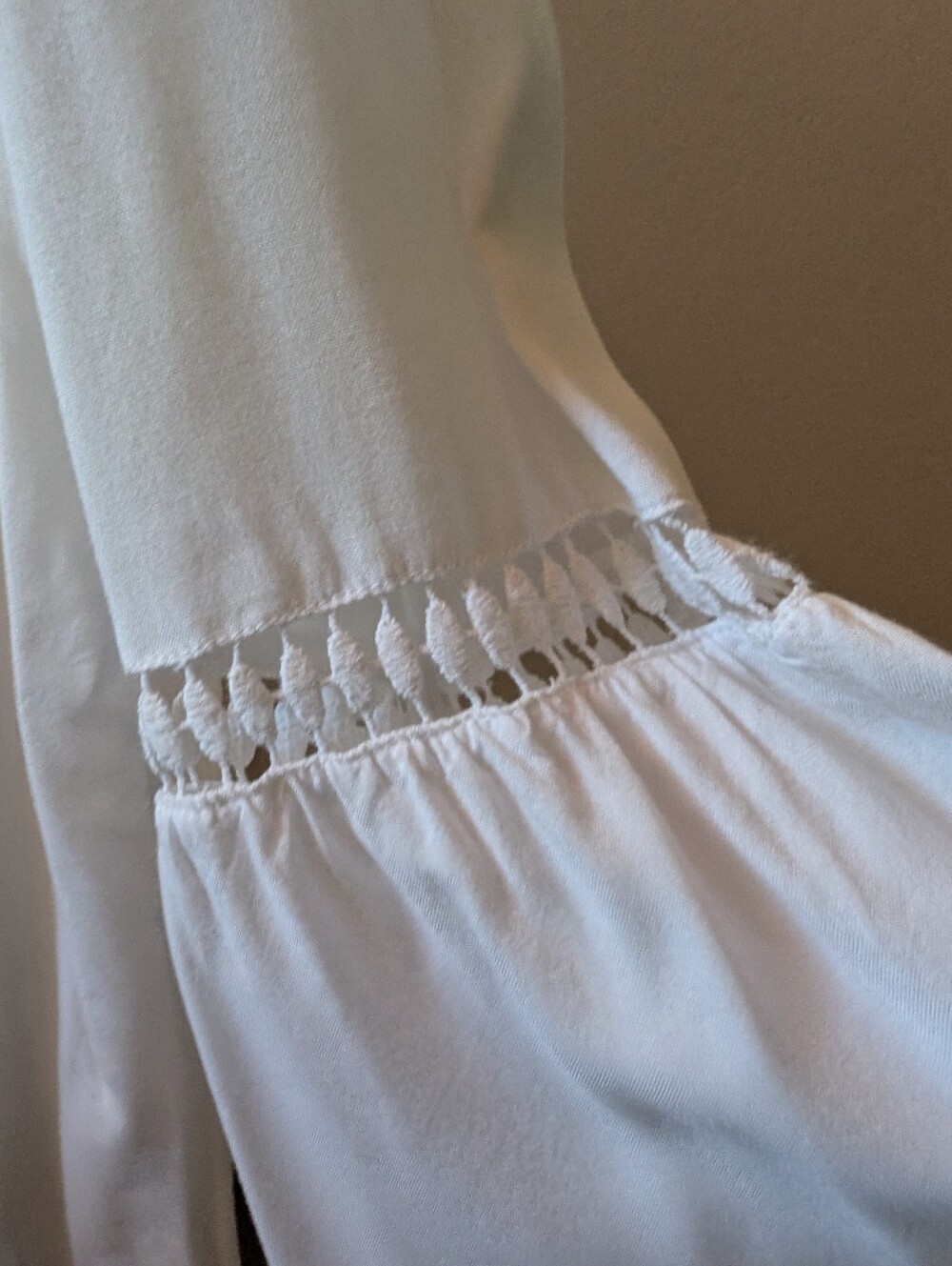 JM Collection White Pintuck Button-Front Blouse - Picture 4 of 5